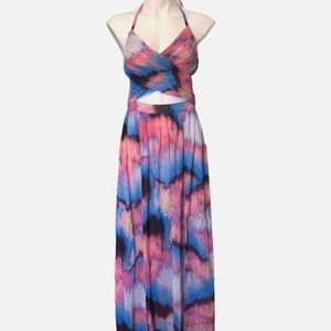 MARCIANO Chiffon Cutout Maxi Dress